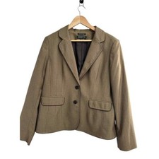 Jones New York Collection Stretch Brown Career Blazer Size 14