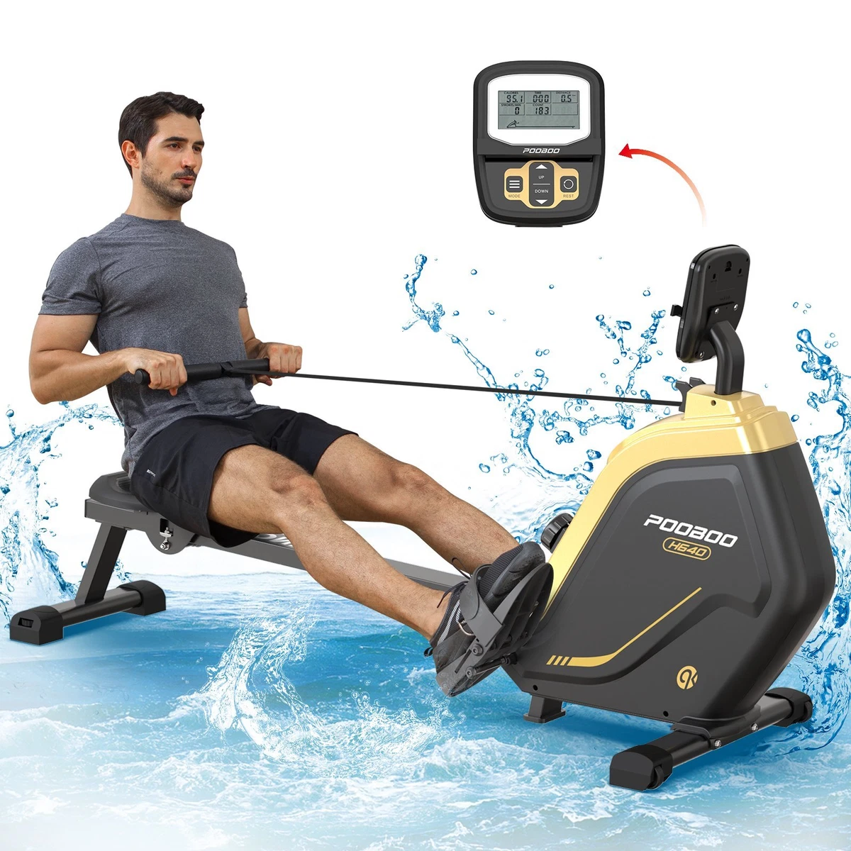 Indoor Foldable Magnetic Rowing Machine Rower Home Gym Cardio Exercise Rower 6432173303086 eBay