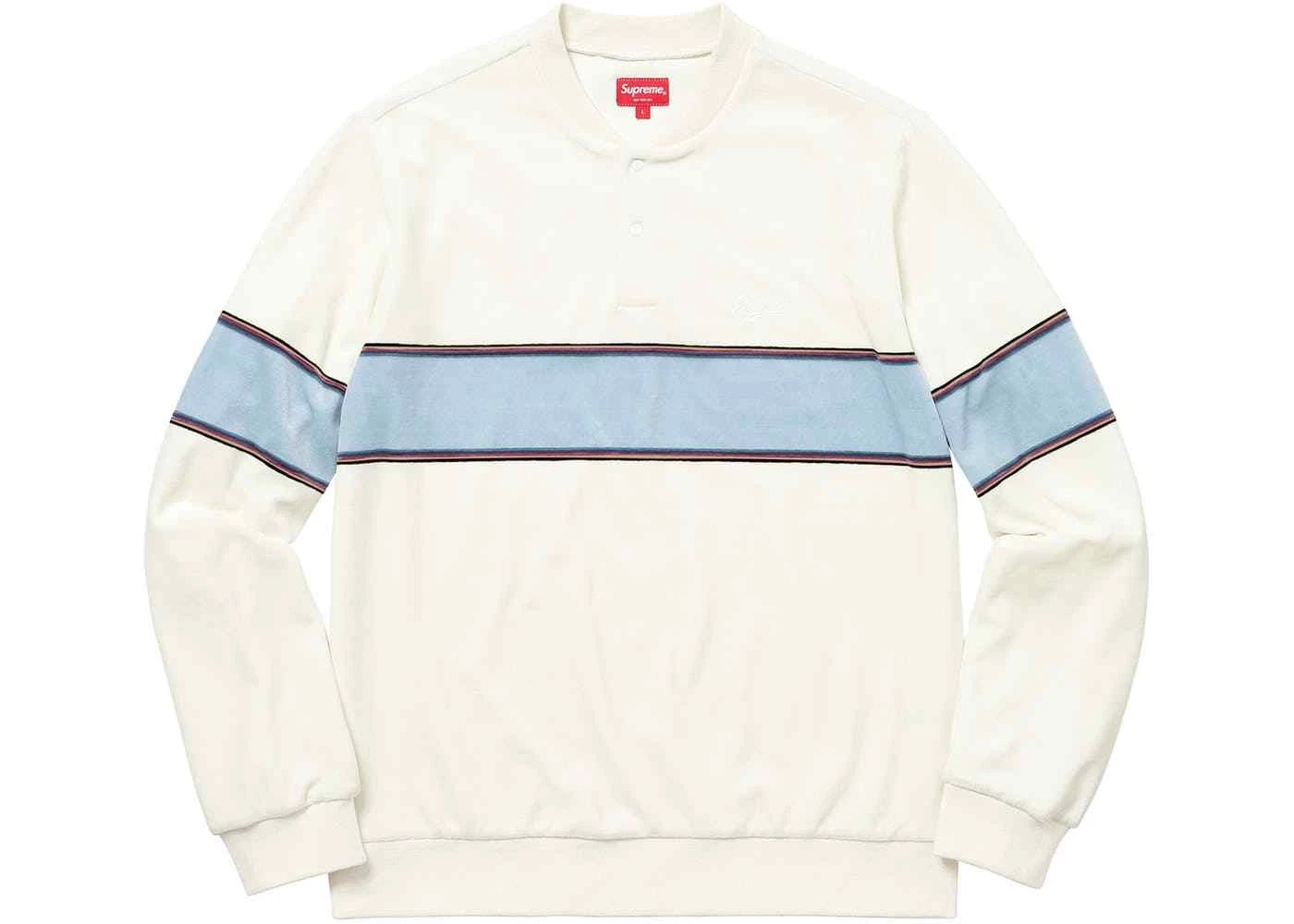 Snap velours suprême Henley. Taille L. Livraison prioritaire gratuite aux USA.