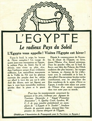 Antique Egypt the Radiant Land of the Sun 1925 Magazine Issue Advertising 