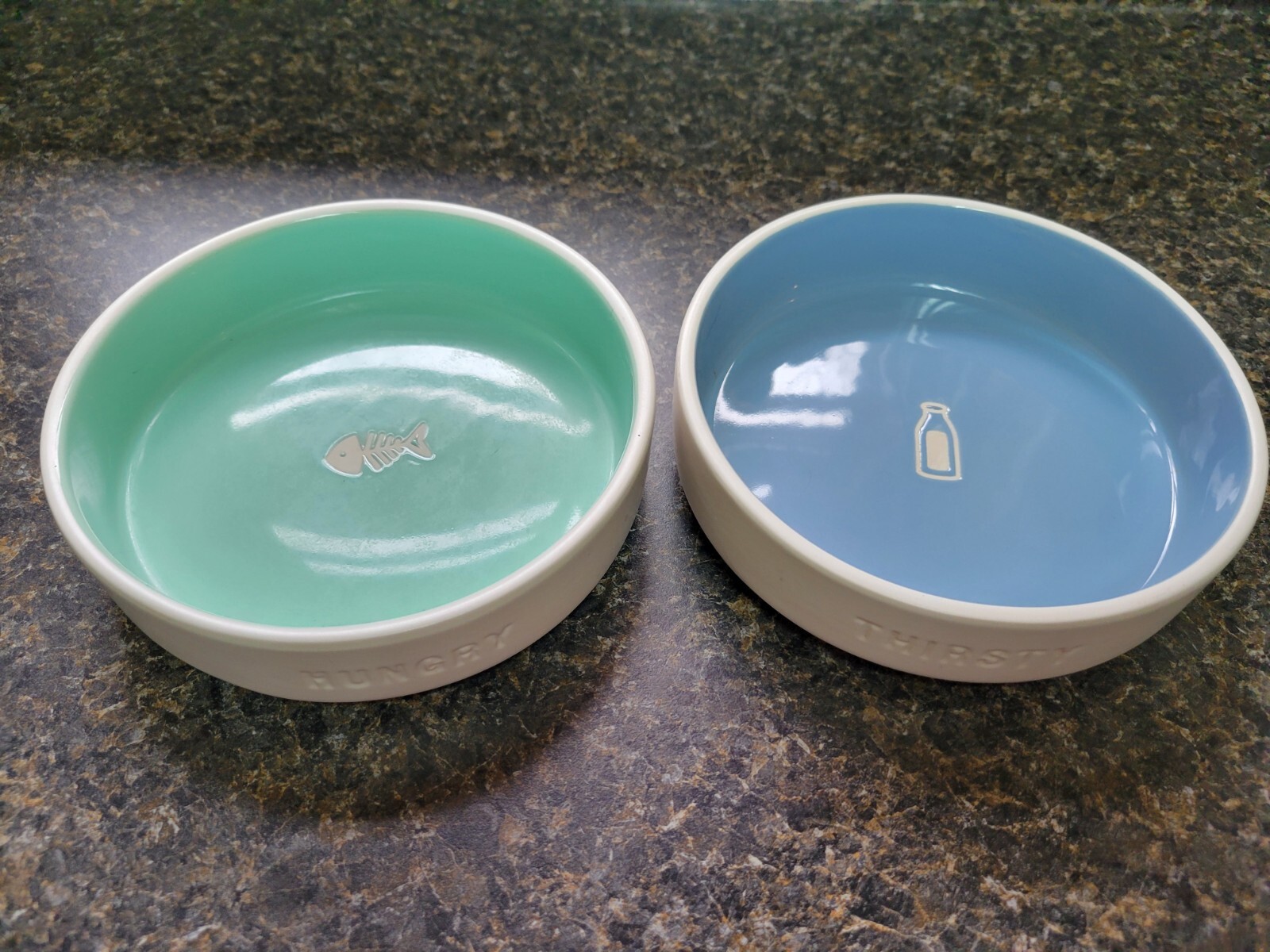 Set of 2 Boots & Barkley Pet Bowls Food & Water Dishes Embossed Cat Dishes EUC eBay