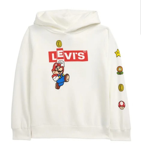 LEVI'S X SUPER MARIO GRAPHIC PULLOVER HOODIE (BOYS) | eBay