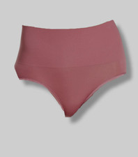  25 Yummie Womens Pink Solid High Waist Seamlessly Shaped Brief Size Medium