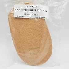 J.T. Foote Adjustable Heel Cushions Size Large Jt J T NOS L