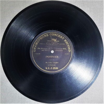 Mr. Dan Leno - Poppies - G. C.-2-2530 - *123 YR OLD (1902)* - 10'' Shellac Record