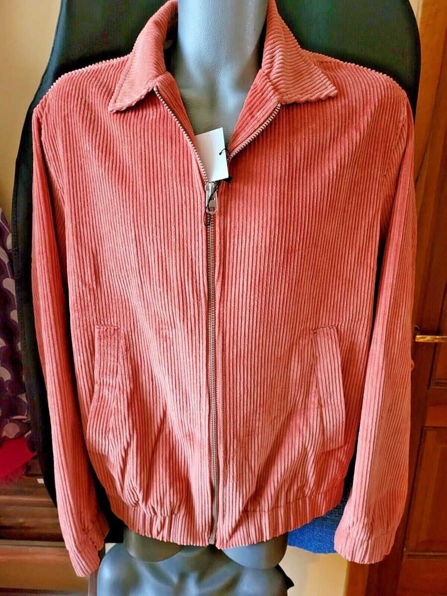 ZARA MAN FW Dark coral CORDUROY JACKET LONG SLEEVES ZIP-UP ZARA MAN FW Dark coral CORDUROY JACKET LONG SLEEVES ZIP-UP