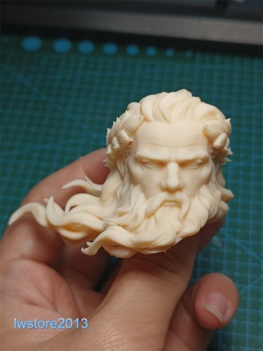 1:12 Zeus King of Gods Head Sculpt Carved For 6" Male Action Figure Body Toys - Picture 2 of 8