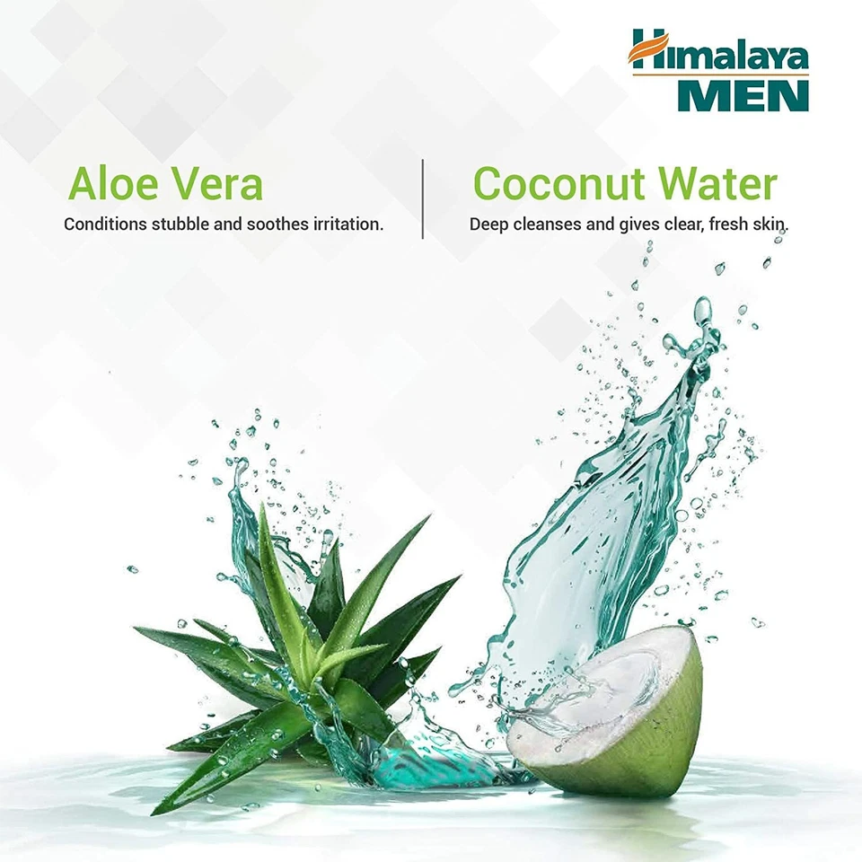 Himalaya Men Face and Beard Wash, 80ml - Coconut & Aloe Vera FREE SHIP - Image 3 of 4