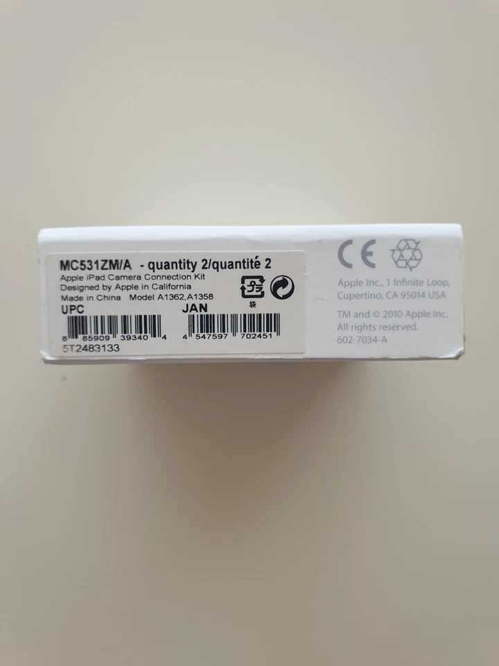 Apple Camera Connection Kit Per Ipad 1° generazione nuovo - Immagine 4 di 4