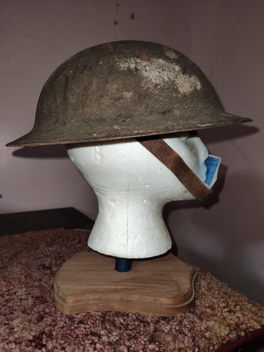 Original US American AEF WW1 WWI M-1917 Brodie Helmet with Strap