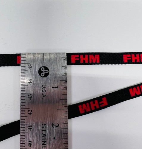 FHM Magazine Logo Black and Red Nylon Lanyard with Metal Clip - Picture 4 of 4