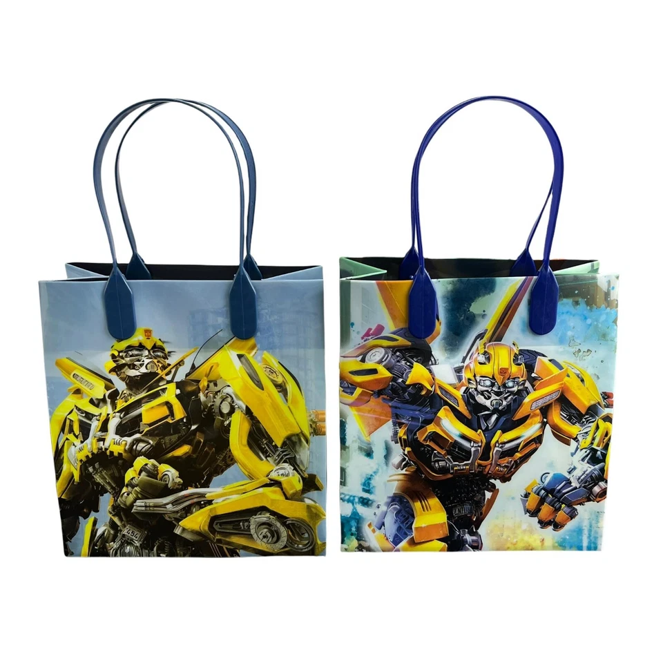 12 peças Transformers Bumble Bee Goodies bolsa favor festa de aniversário saque sacos de presente - Imagem 3 de 4