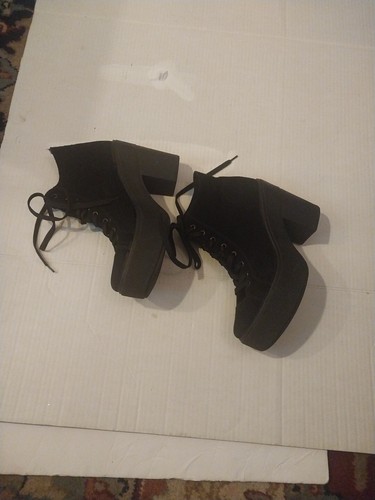 Bakers Boots Women’s Size US 8/39 EUR Platform Chunky Heel Suede Leather Lace-up - Picture 6 of 11
