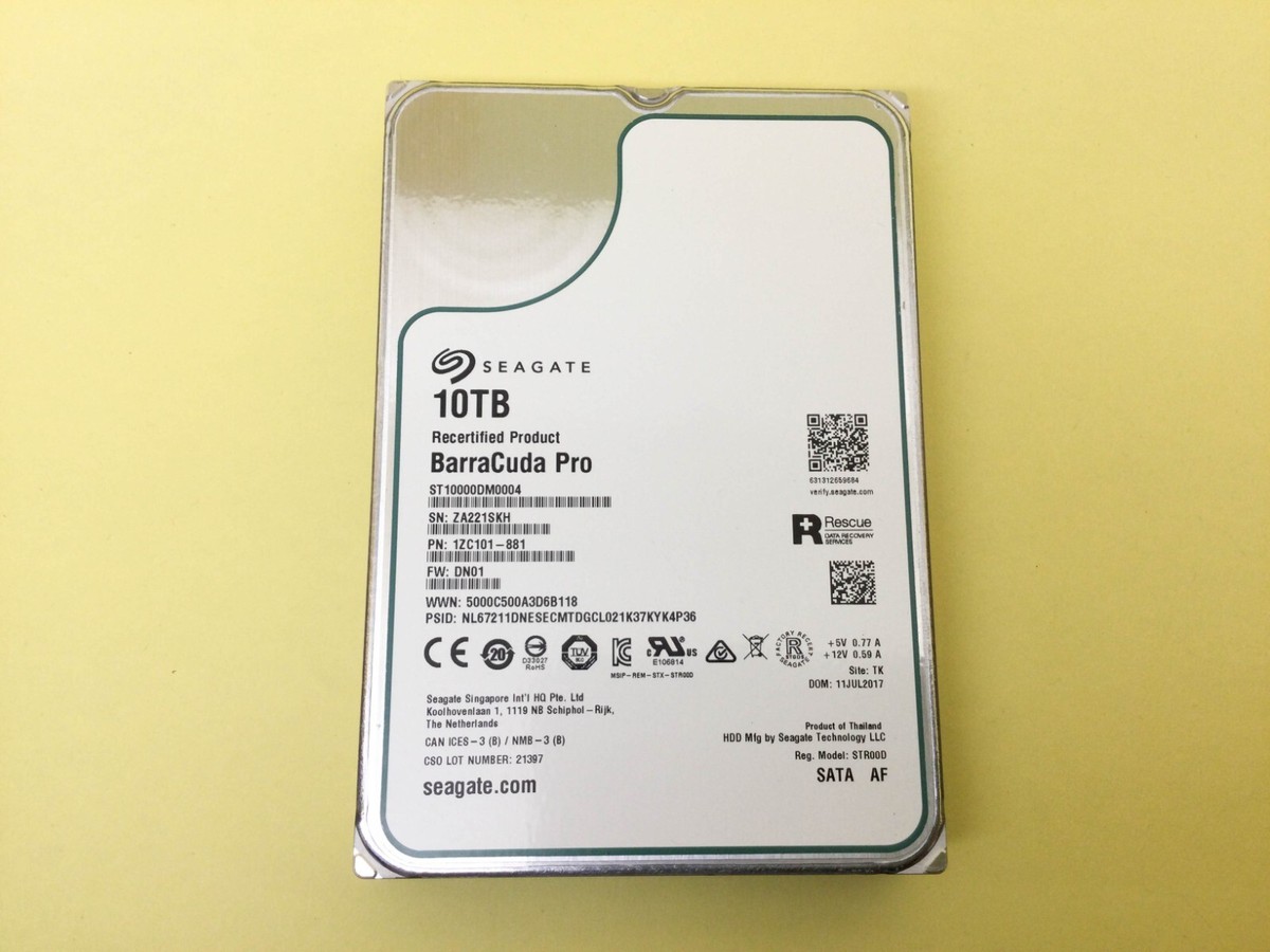 Seagate ST10000DM0004（HDD 3.5インチ 10TB） Seagate 10TB BarraCuda Pro 7200 rpm SATA III 3.5