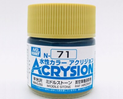 Mr.Hobby Acrysion Middle Stone - Semi-Gloss (10ml) N071 modeling