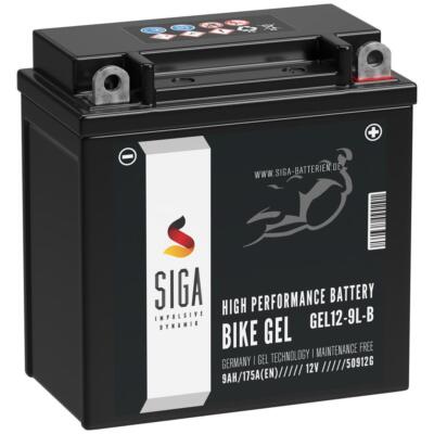 SIGA GEL Batterie YB9L-B Motorrad 9Ah 12V 50912 CB9L-B YB9LB YB9L-A2 12N7-3B