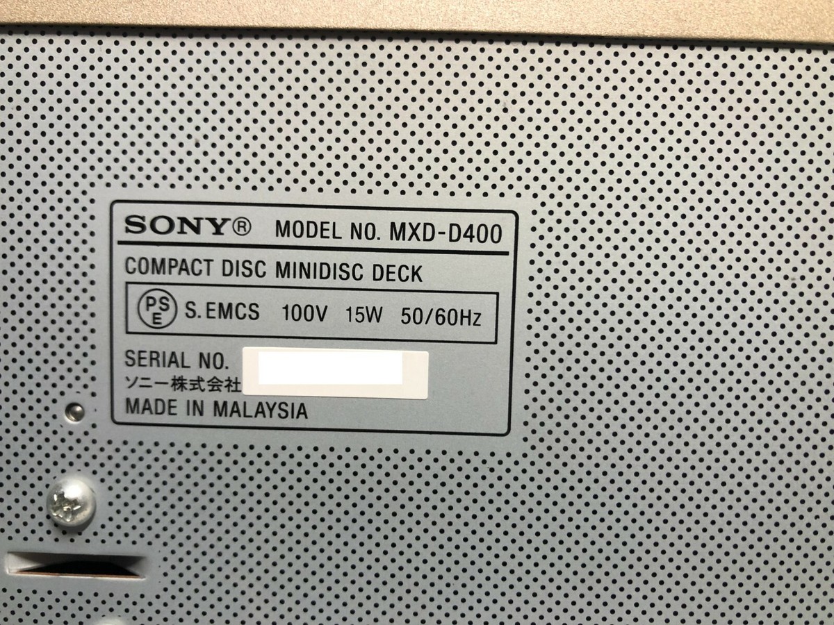 SONY MXD-D400 MD Deck Mini Disk Deck Audio Player Recorder SONY MXD-D400 MD Deck Mini Disk Deck Audio Player Recorder