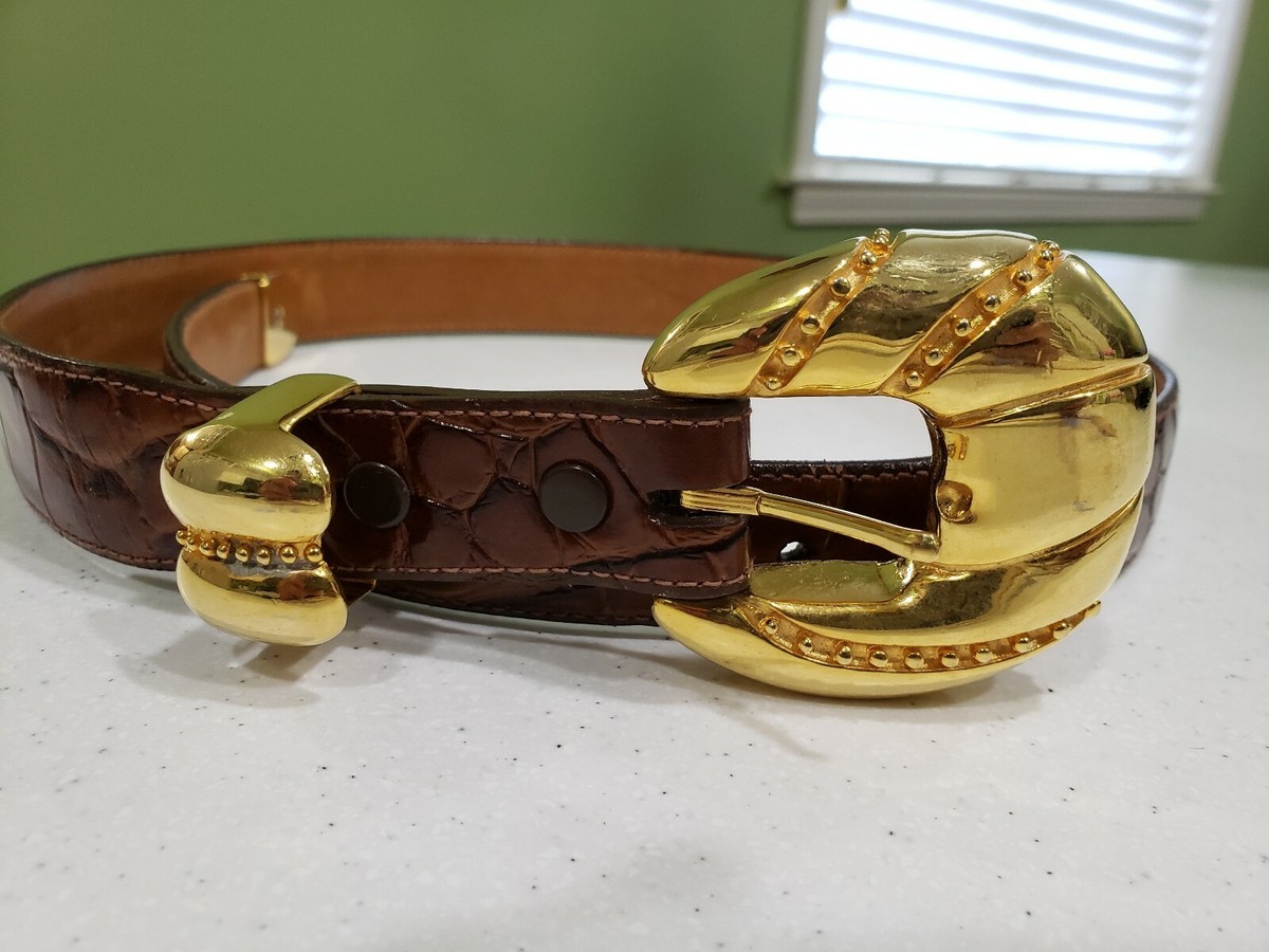 STEVE BLINN DESIGNS ALLIGATOR GRAIN Cashmere Cowhide BELT/ 30 | eBay