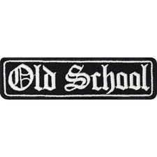 Toppa Old School Biker Divertente Stiratrice Moto Club Patch 100x25mm