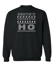 Santa's Favorite Ho Funny Santa Laugh Ugly Christmas Unisex Crewneck Sweatshirt