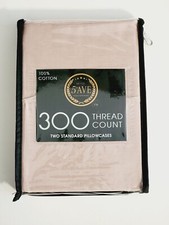 Rose Pink 2Pcs 300 thread count Standard Pillow Case 20x30in 100 cotton