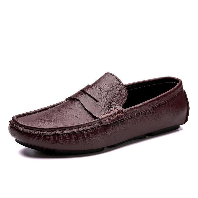Men Loafers Comfortable Slip on Flats Outdoor Driving Shoes Casual Footwear-image
