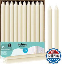 BOLSIUS Ivory Candlesticks Bulk Pack 50 Count...