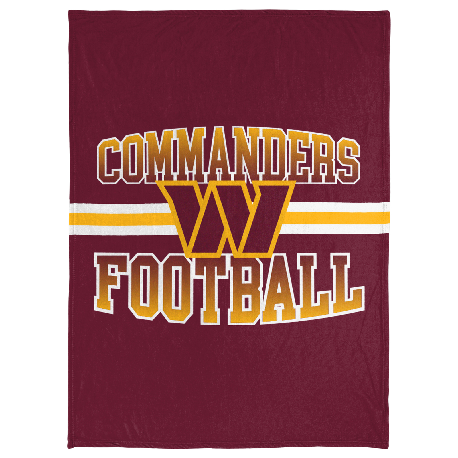 Плюшевое одеяло FOCO NFL Washington Commanders Stripe Micro Raschel, 45 x 60