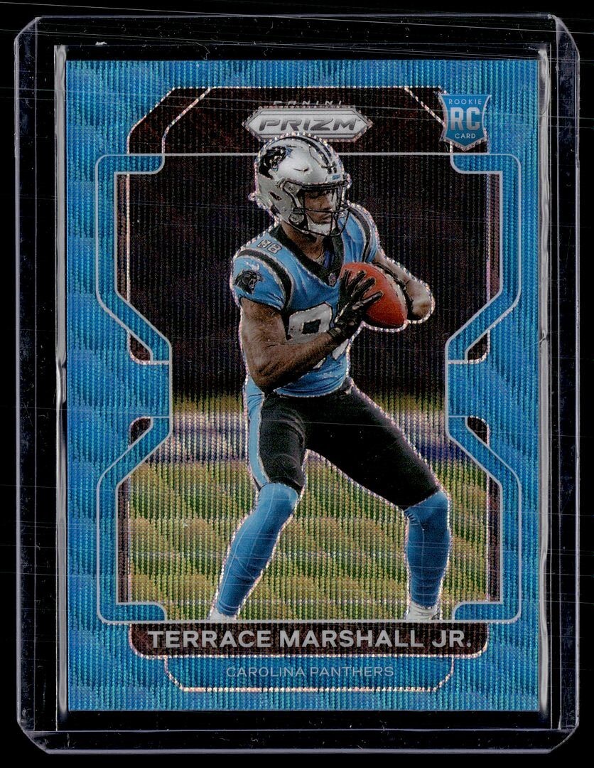 2021 PRIZM BLUE WAVE /199 ROOKIE TERRACE MARSHALL JR PANTHERS