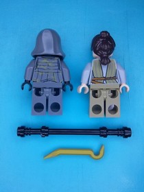 Lego Star Wars Lot 2 Minifigures Jedi Rey Jakku Scavenger, Unkar's Thug 75099!