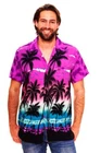 Funky Hawaiian Shirt Beach Purple Short Sleeve