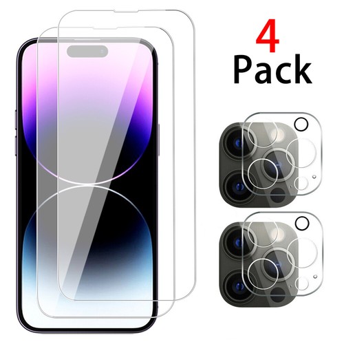 Protector de pantalla de vidrio templado para iPhone 14 Pro Max 13 12 11 XR Xs cubierta de lente