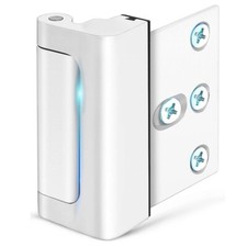 Home Security Door Lock White, Child Proof Reinforcement Door Lock