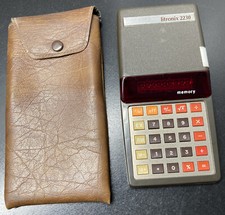 Vintage Litronix Calculator 2230R with Original Sleeve - Tested and Working 