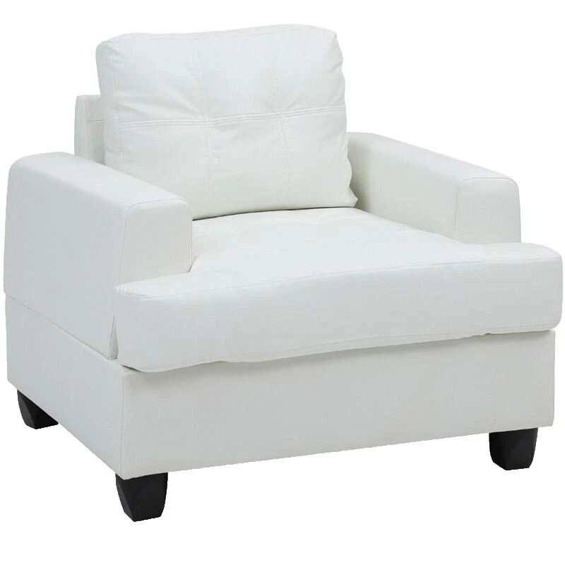 Sillas de piel sintética acento blanca