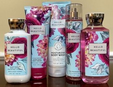 Bath  Body Works 5 HELLO BEAUTIFUL Body Wash Cream Shower Gel Lotion Mist