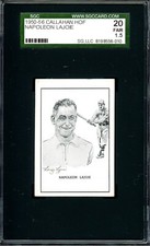 NAPOLEON LAJOIE ~ 1950 Callahan Hall of Fame Baseball Card Graded SGC 1.5 FAIR