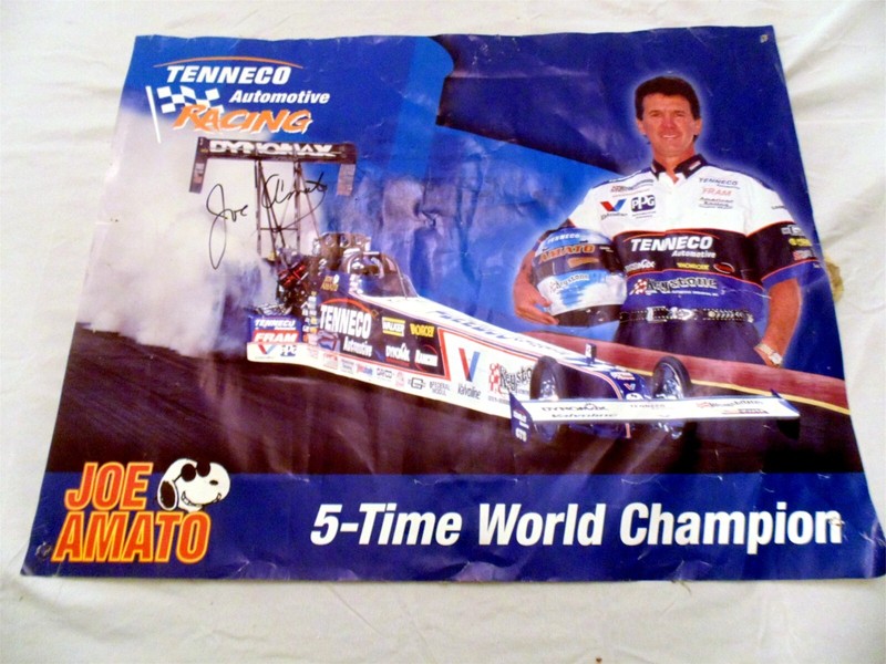 VINTAGE 1990s JOE AMATO AUTOGRAPHED 18X23 POSTER