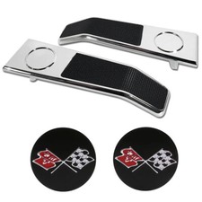 1968 - 1977 Corvette Door Release Handles Interior Trim Parts Emblems Pair New