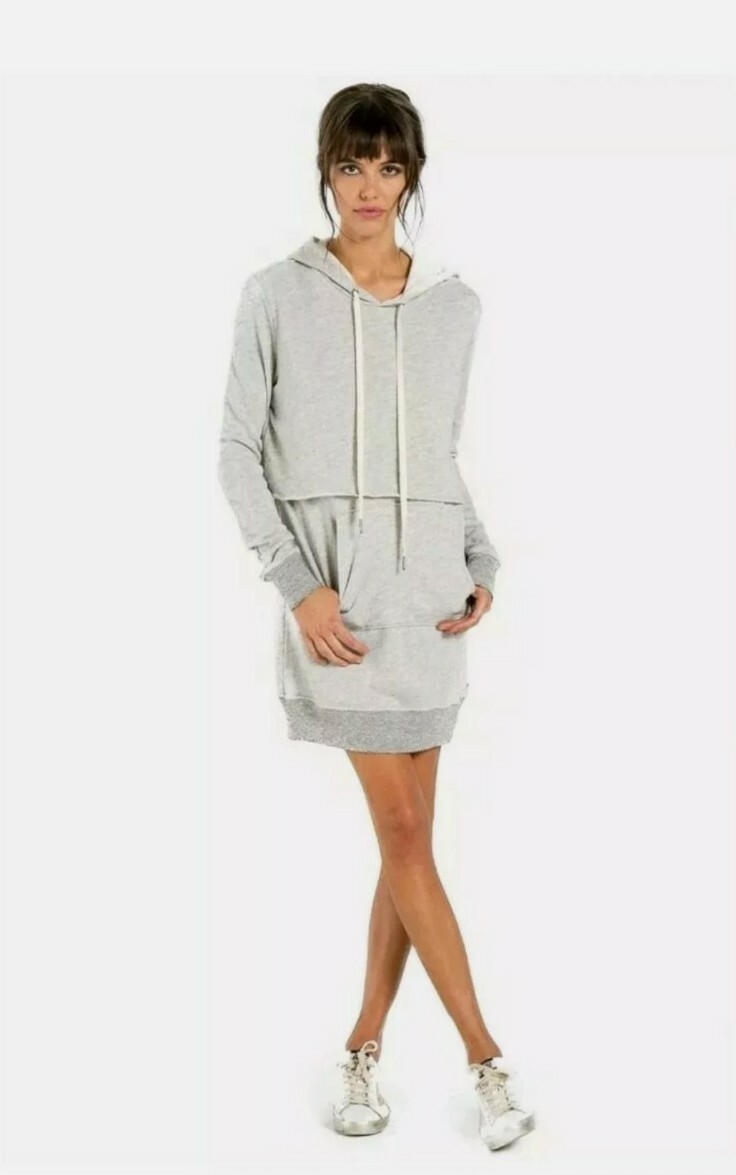 $220 n:Philanthropy Sammy Sweatshirt Dress Heather Grey - Small worn x2