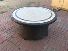 Withniture 42" Cast Aluminum Patio Table,Round Outdoor Dining Table