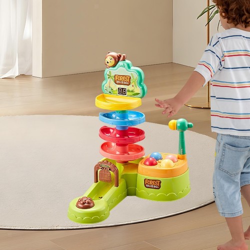 Ball Rolling Track Toy Ball Run Ramp Toy Preschool Early Learning with Balls - Picture 1 of 5