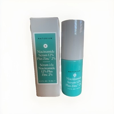 Naturium Niacinamide Serum 12% Plus Zinc 2%, 0.5 fl oz/15 ml, Travel Size, NIB