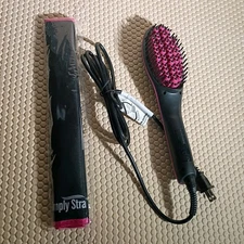Simply Straight Ceramic Styling Brush As Seen On TV Straightener Hair Genuine 