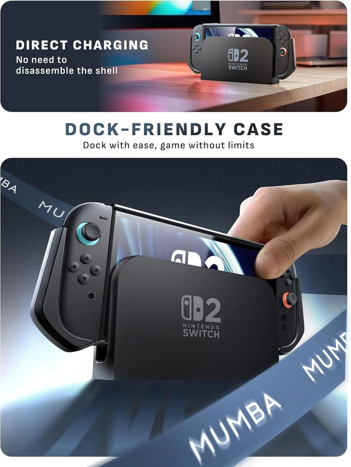 Mumba Blade Series Para Nintendo Switch 2 TPU Agarre Funda Protectora Acoplable Foto 4 de 4