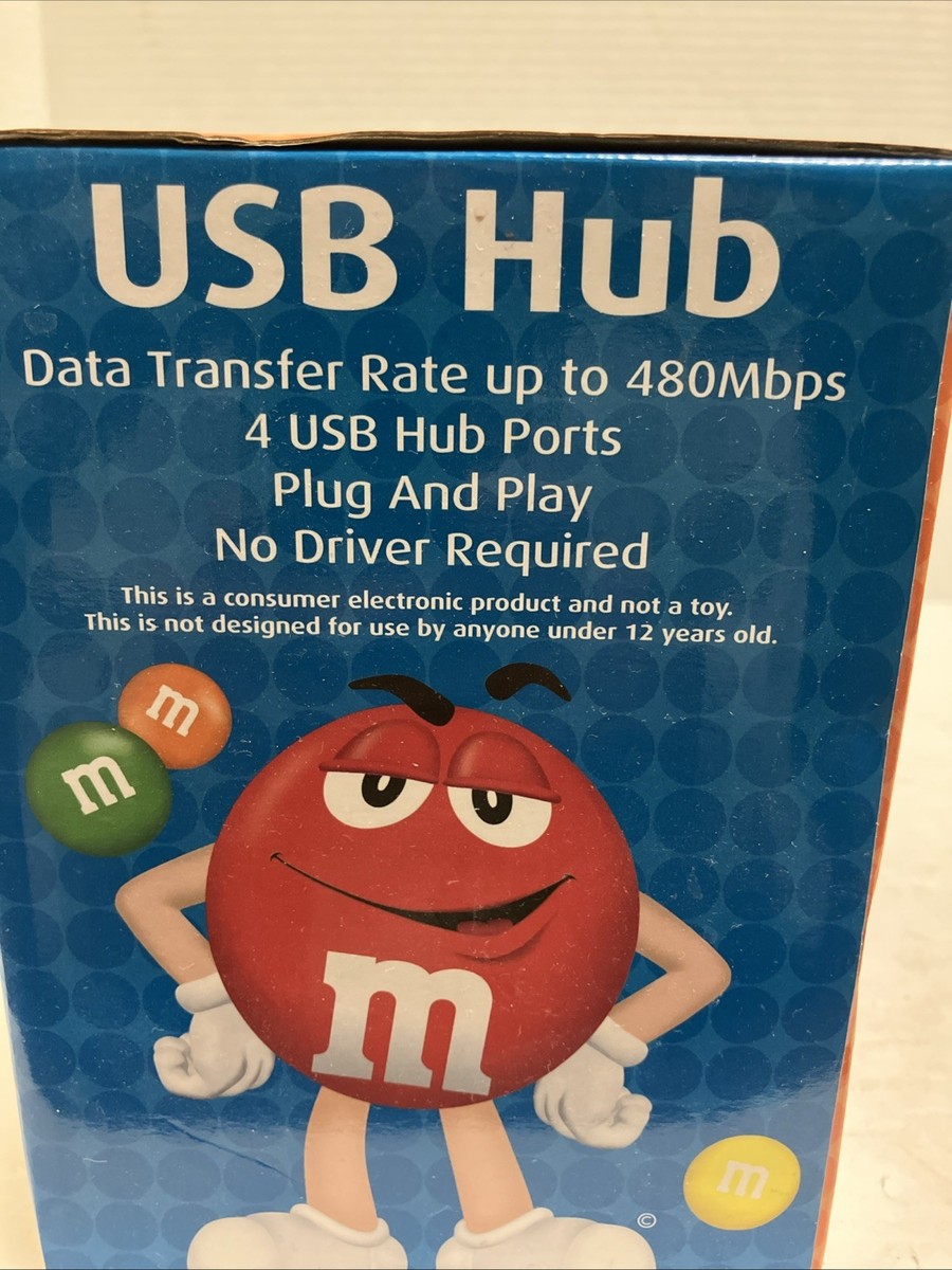 M&M's Candy USB Hub Splitter M&M Vintage Desk Computer Laptop