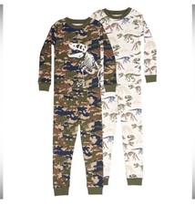 Boys Member  s Mark 4 Piece Snug Fit Cotton Dinosaur Pajamas 2T