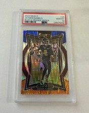 2024 Panini Select Jayden Daniels Blue&Orange Shock RC 5/35 - Jersey Match PSA10
