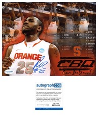 SYRACUSE ORANGE RAKEEM CHRISTMAS SIGNED AUTOGRAPHED 8x10 PHOTO PIC ACOA COA CUSE