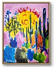 Original Art Pastel Desert 14x11 Contemporary Expressionist Painting